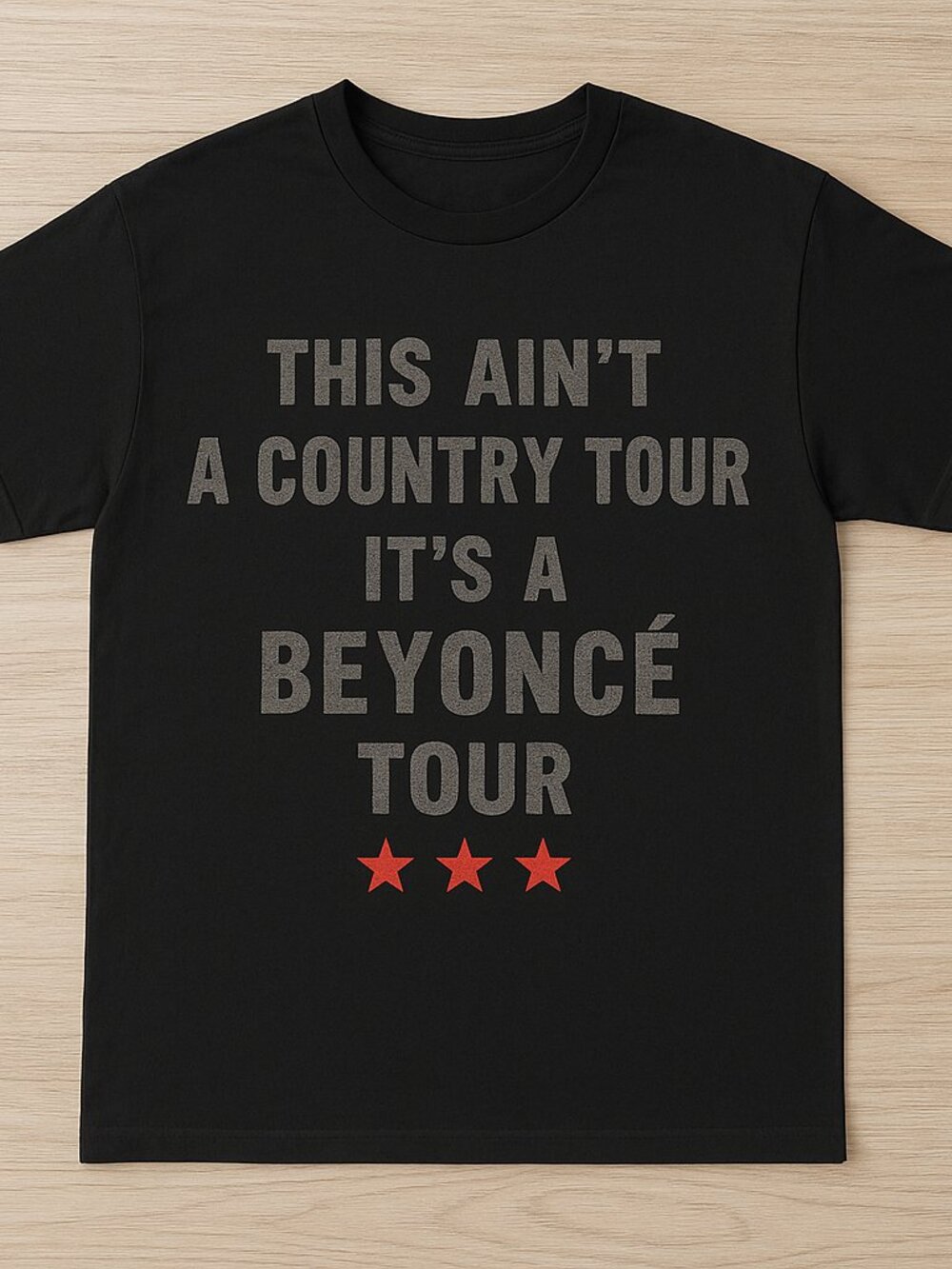 Beyoncé Tour Graphic T-Shirt Black “This Ain’t a Country Tour” Concert Style Tee